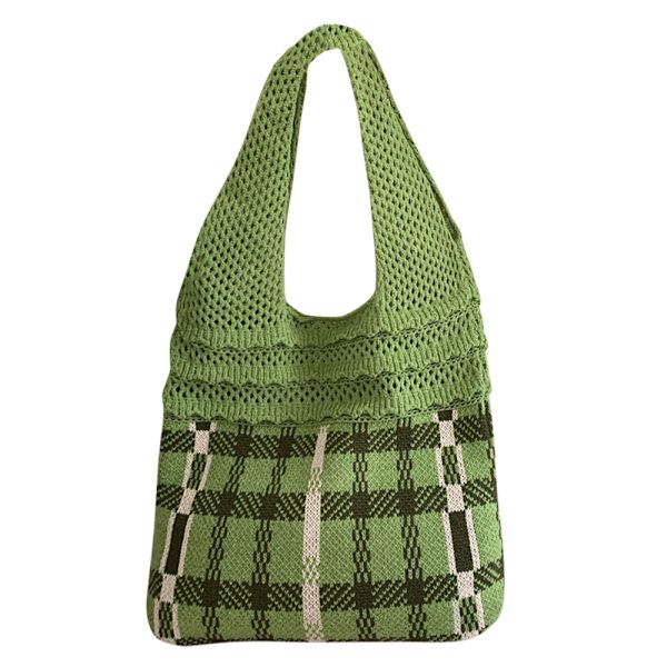 Strikkede håndvesker Heklet Tote Bag APRIKOS Apricot