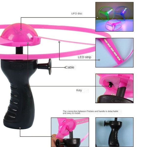 Pull String Flying Toy Potkuri Lelut Pyörivä lentävä lelu