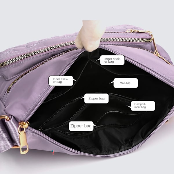 Crossbody Bag Olkalaukku VAALEEN LILLA light purple