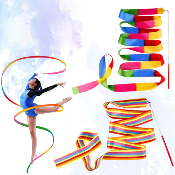 Farverige Gymnastikbånd Dansebånd MULTICOLOR Multicolor
