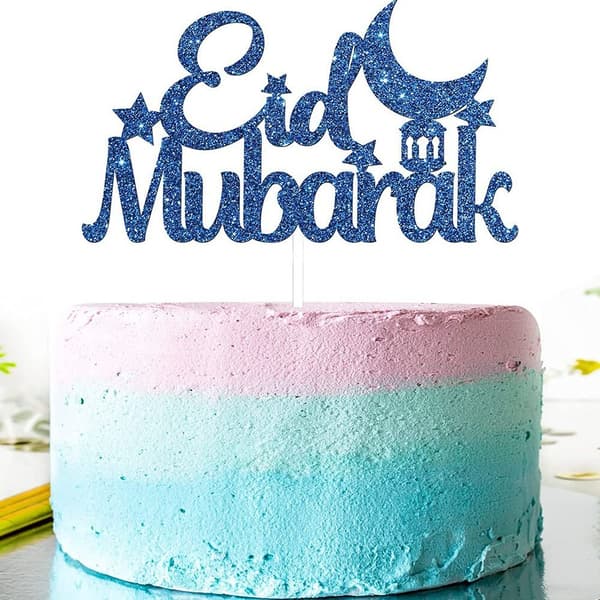 5 st Eid Mubarak Bak Cupcakes Toppers B B