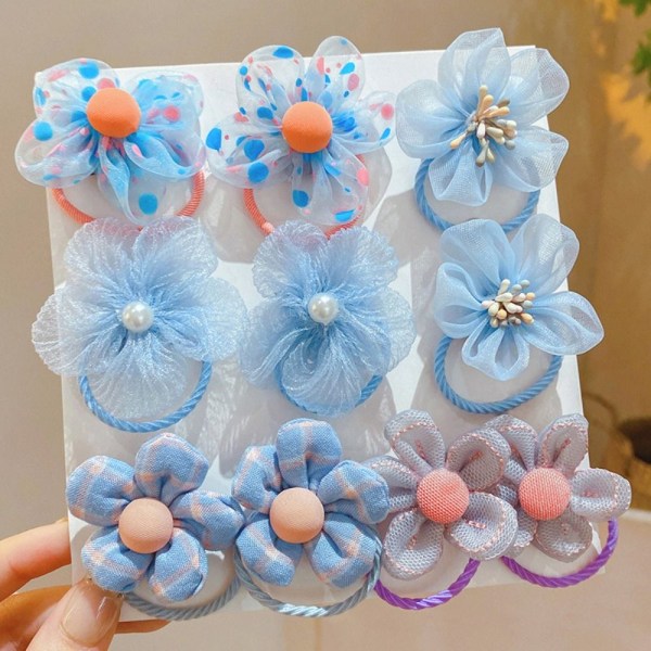 10st/ set Baby Girl Hårband Hästsvanshållare BLÅ blue