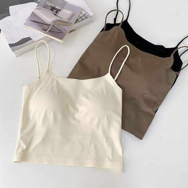 Dame Camisole Stropp Vest BRUN Brown