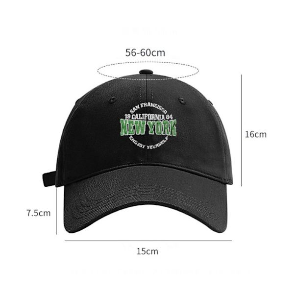 Broderi Baseball Caps Solhatte i bomuld SORT black