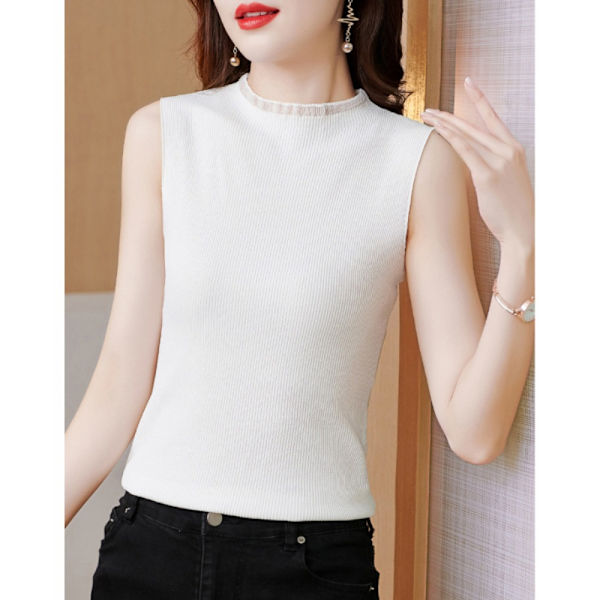 Ice Shreds Topp Strikke Topp HVIT White