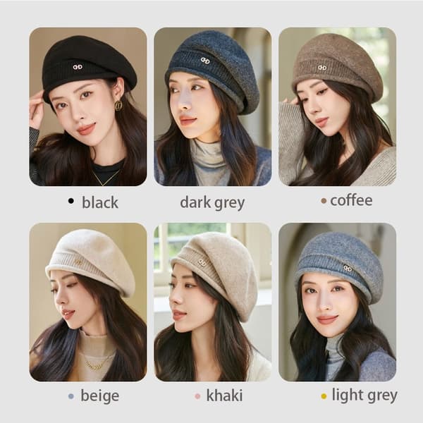 Beret Lue Dame Lue MØRKEGRÅ dark grey
