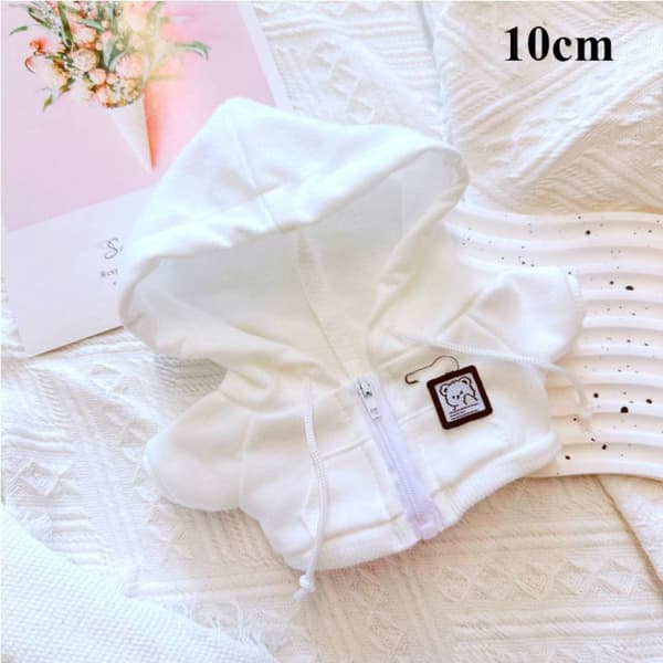 Dukke Hættetrøjer Dukke Sweatshirt HVID 10CM White 10cm