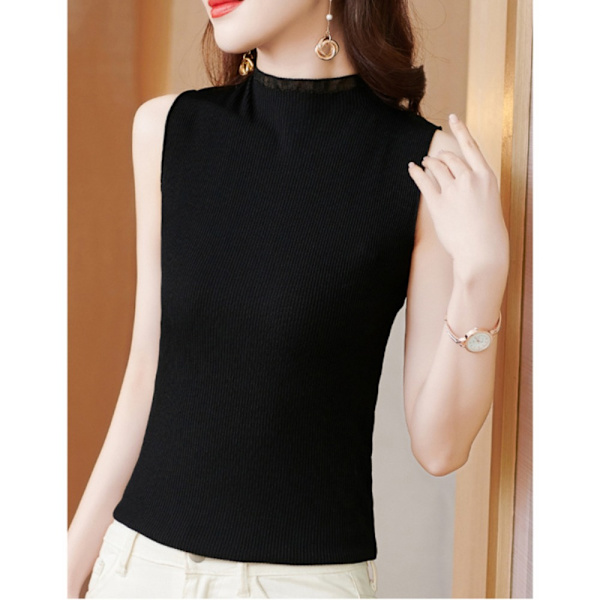Ice Shreds Topp Strikke Topp SVART Black
