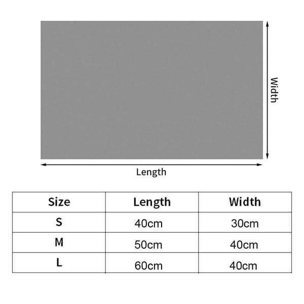 Vaskemaskinmatte Baderomsmatte GRÅ 40X60CM Grey 40x60cm