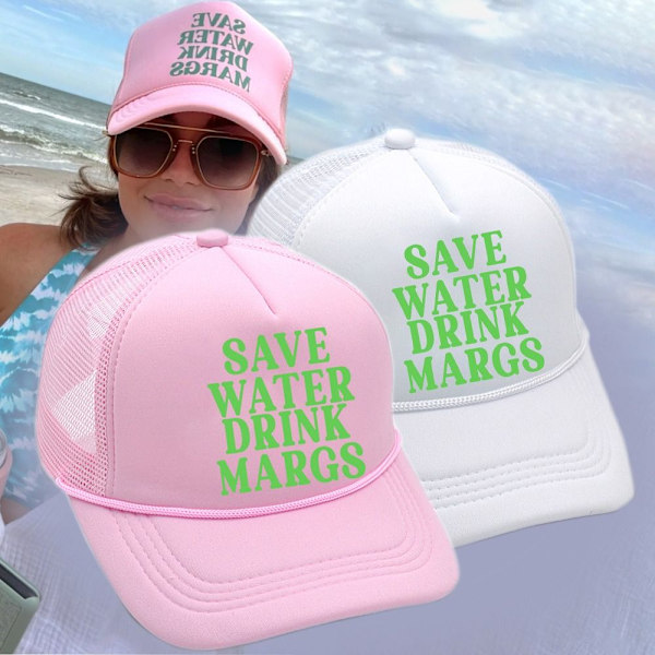 Trucker Hat vaaleanpunainen cap MUSTA black