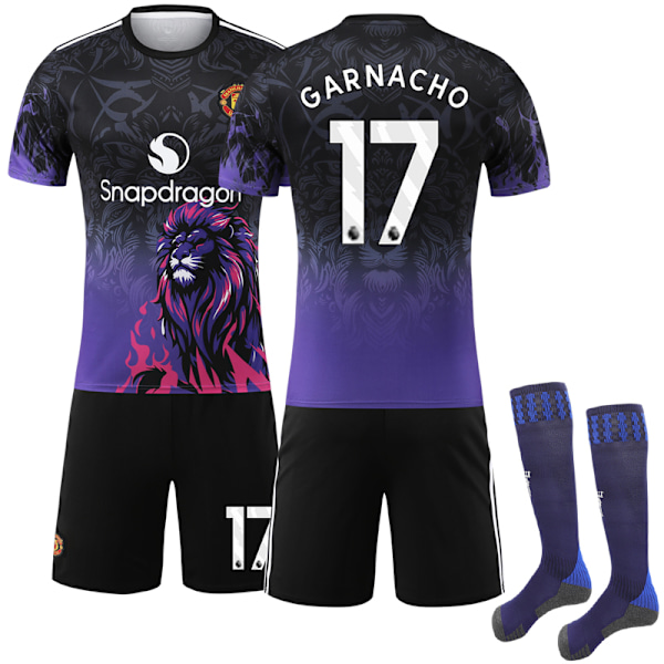 2025-2026 Manchester United Special Edition Fotballdraktsett for Barn Nr. 17 Garnacho 16