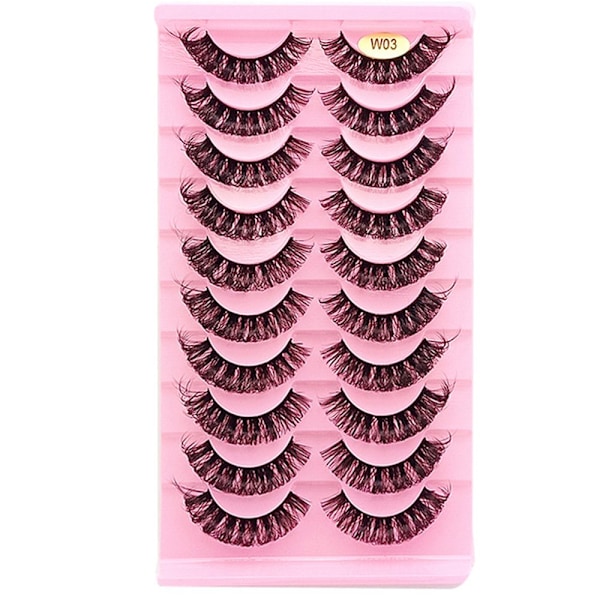 10 Par Russia Volume DD Curl Faux Mink Falska Fransar W04