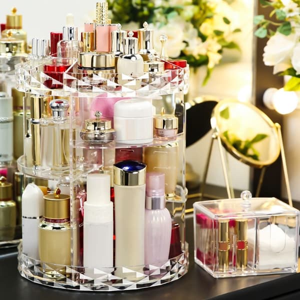 Makeup Organizer Kosmetik Opbevaringskasse Roterende Display Stand