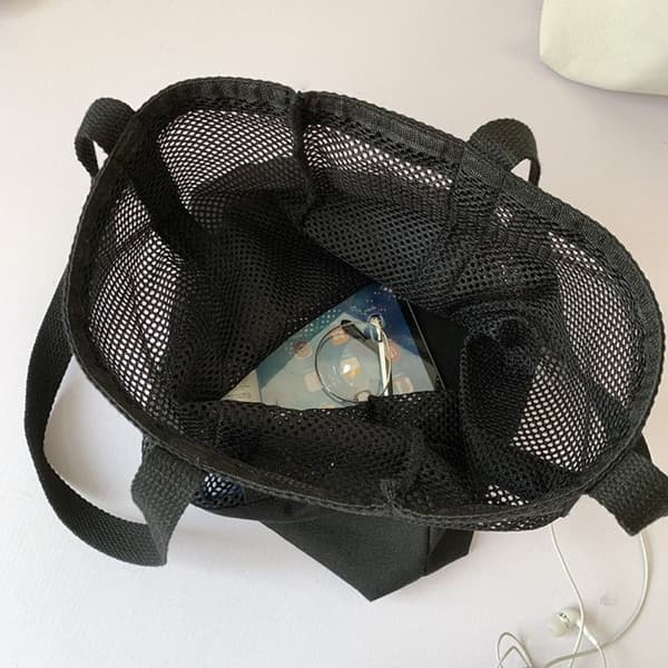 Mesh Skuldervesker Handleveske HVIT white