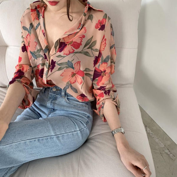 Cardiganskjorte for kvinner ROSA M M Pink M-M