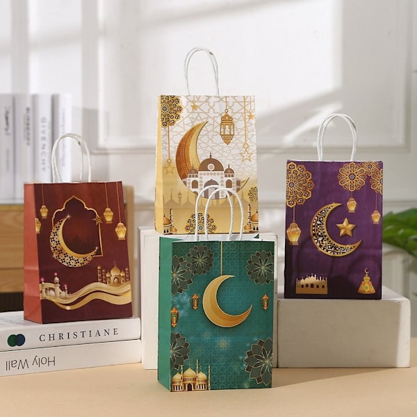 6 st Eid Mubarak presentpåse Candy Cookie Bag STYLE 6 STYLE 6 Style 6