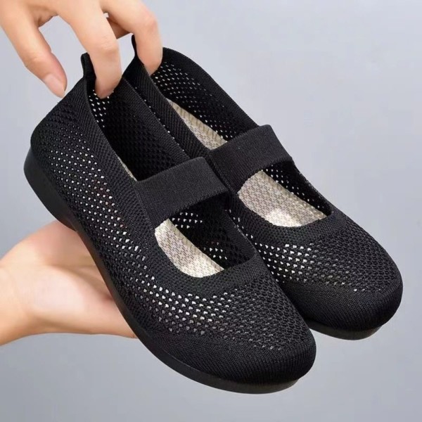Naisten tasaiset kengät Neliömäiset kengät MUSTA 36 black 36