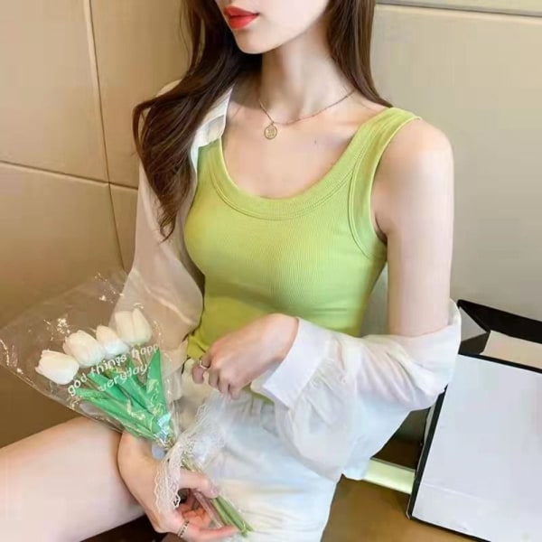 Tank Top Crop Top GRØNN Green