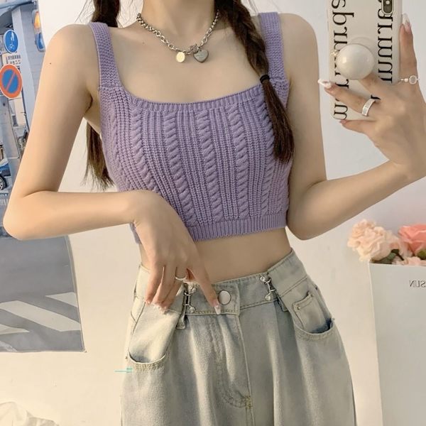 Strappy Tank Tops Hottie Sling BLÅ BLUE