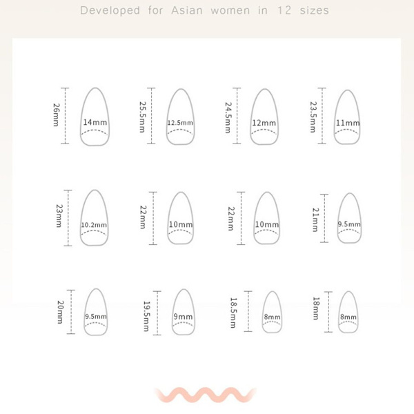 24 stk falske negle lange W249 W249 W249