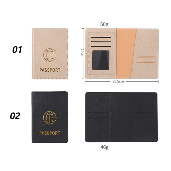 RFID Passport Cove Passport Protector 01-SORT 01-SORT 01-Black