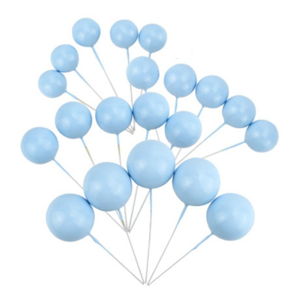Ball Cake Topper Ball Plug-In BLÅTT SET SET blue set-set