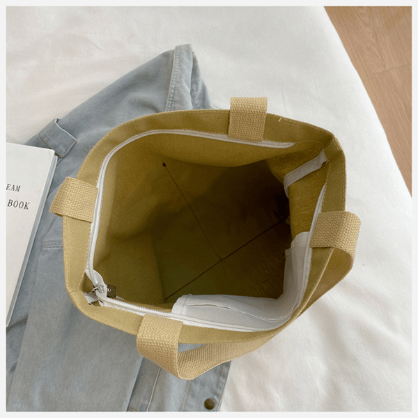 Canvas Sling Taske Håndtaske SORT black