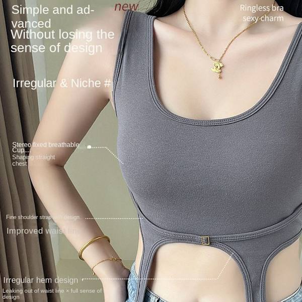 Oregelbunden Camisole Sexig Linne FÄRG 1 FÄRG 1 Color 1