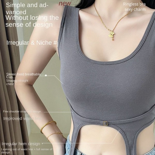 Oregelbunden Camisole Sexig Linne FÄRG 5 FÄRG 5 Color 5