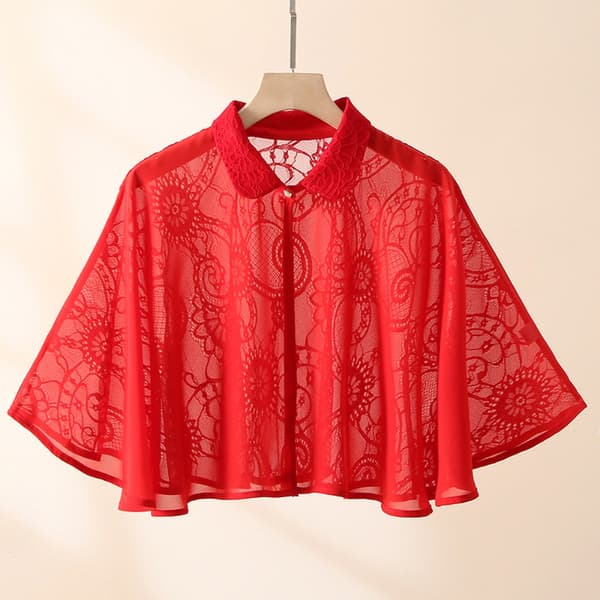 Rose Jacquard Polyester Sjal Solbeskyttelse Skjerf SVART Black