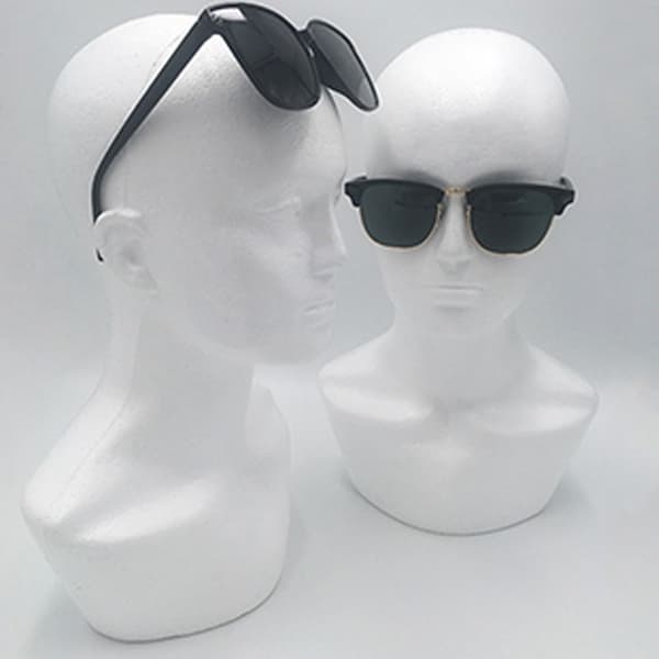 Mandligt Hoved Model Mannequin Hoved GRÅ Grey