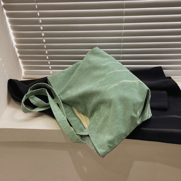 Myk cordfløyelveske Dame Canvas Håndveske BRUN brown