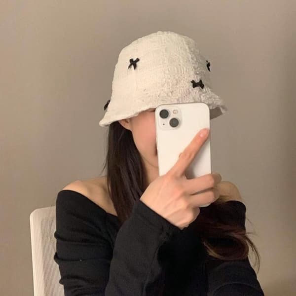 Bow Hat Sløjfe Knude Strandhat SORT Black