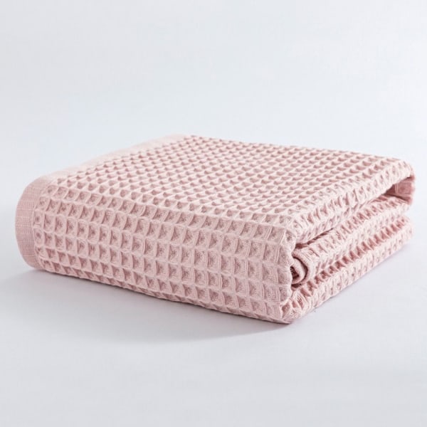 Bomull Waffle Badhandduk Enfärgade Handdukar ROSA pink