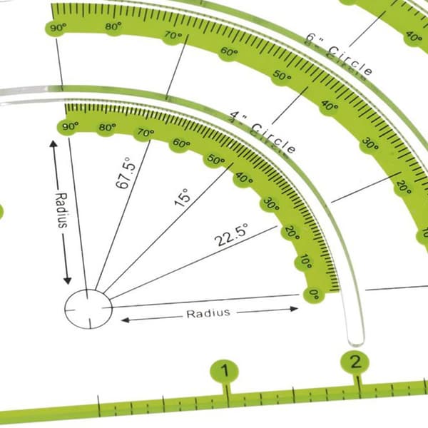 Cirkellineal Patchwork Værktøj Quilteskabeloner