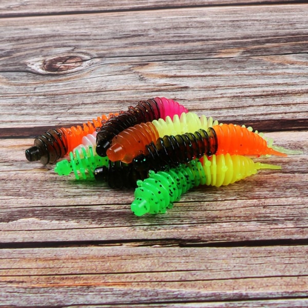 Mjuka fiskedrag 3-ledade Soft Lure 10PCSI- 7.5CM 1.32G I- 10pcsI- 7.5cm 1.32g