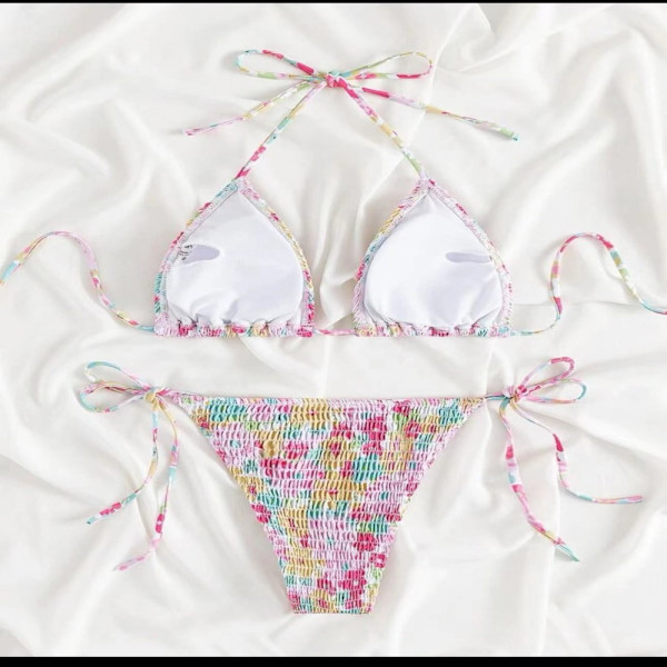 Bikini badedragt Split Bikini BLÅ L blue l
