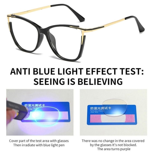 Anti-Blue Light Briller Firkantede Briller GRÅ Grey