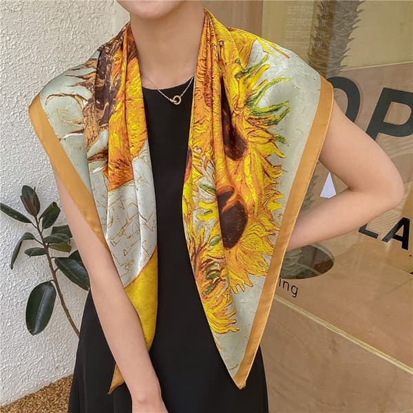 Sidenscarf Strand Sjal 7 7 7