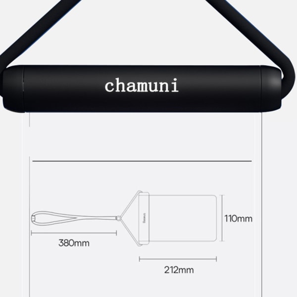 Matkapuhelimen vedenpitävä laukku roikkuva kaula ulkokäyttöön tarkoitettu matkalaukku black