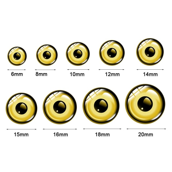 20 stk/10 par Eyes Crafts Eyes Puppet Crystal Eyes 10MM 10MM 10mm