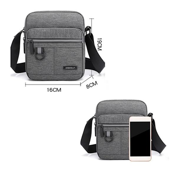 Herrar Väska Axelväska Messenger Bag GRÅ grey