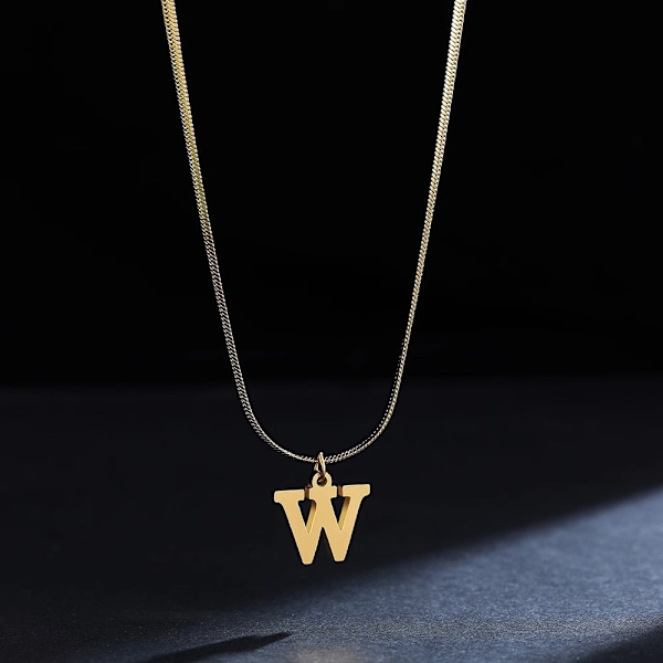 Engelska Letter Necklace Chain Pendant Necklace W W W