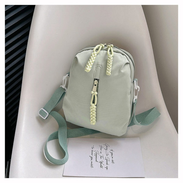 Candy Color Crossbody-väska Transparent ficka SVART Black