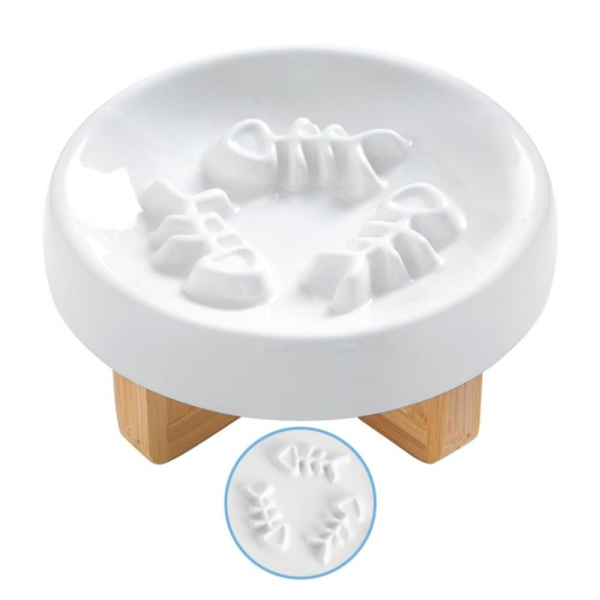 Cat Hund Slow Feeder Bowl Cat Puzzle Feeder Keramik