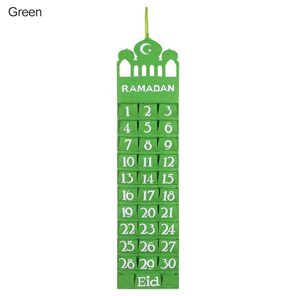 Eid Mubarak Filt Kalender GRØN GRØN