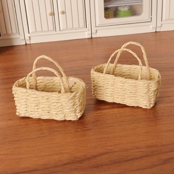 1/12 Dollhouse Basket Woven Basket Model 3,7X5,3CM 3.7x5.3cm