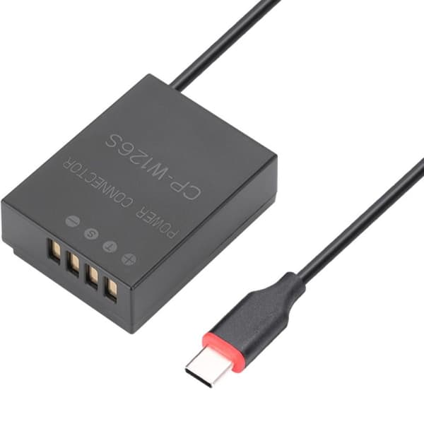 NP-W126S Dummy Batteri AC Strömförsörjningsadapter