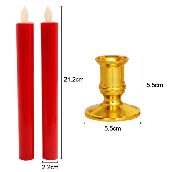 LED Lantern Flameless Ljuslampa RÖD TYPE2 TYPE2 red Type2-Type2