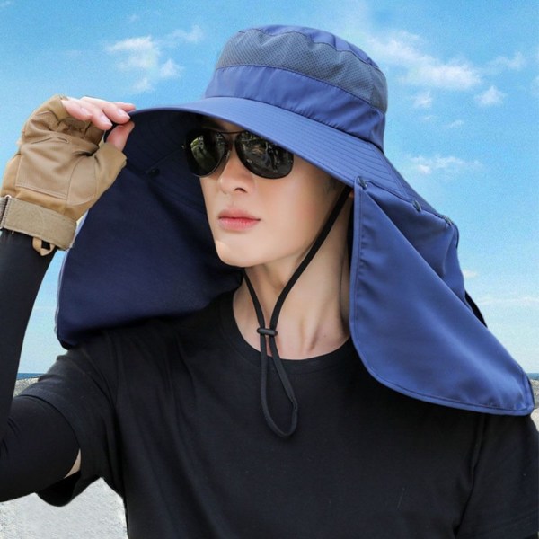 Sommarhatt för män för män utomhussolhatt MARINBLÅ navy blue
